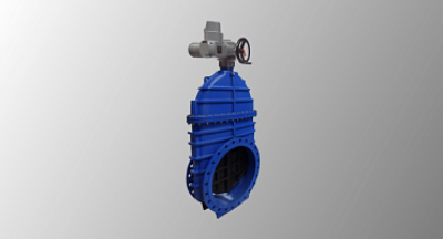 Задвижка с обрезиненным клином с электроприводом DN700-DN1200 тип 2902/2911
